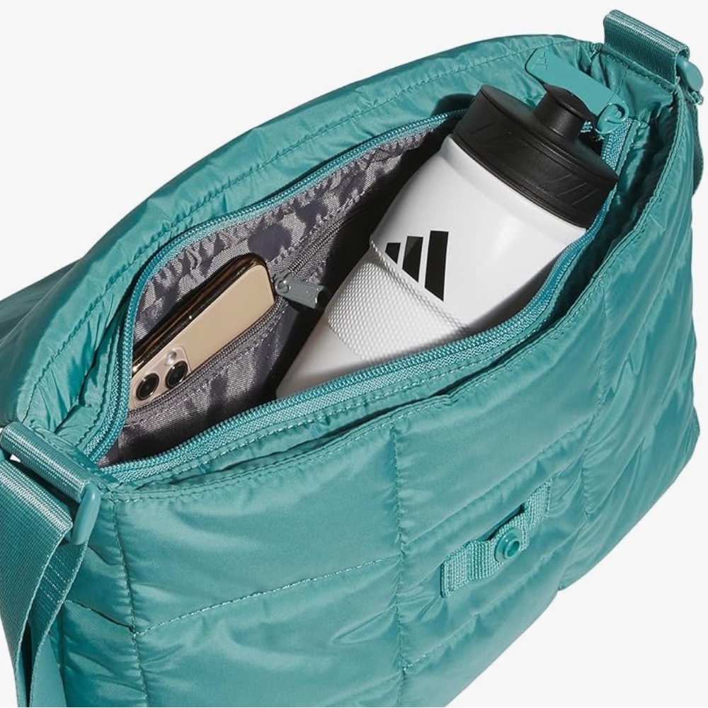 Adidas Teal Quilted Crossbody Bag- Brand New With Tags - Picture 3 of 7